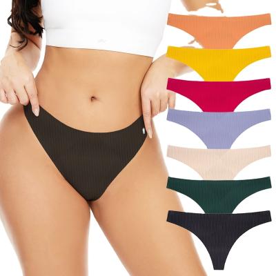 China Factory Direct Selling Seamless Sexy T-Back Panties Women's Top Pant Buttocks Show Fabric Rib Thongs Antibacterial Sexy Elastic Bandage Fabric for sale