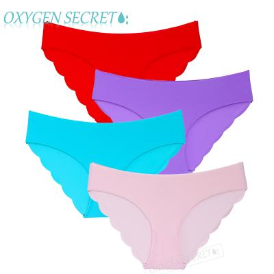 China Wholesale Antibacterial Multicolor Optional Seamless Ice Silk Panties Pure Color Women's Shapewear Shaper Brief for sale