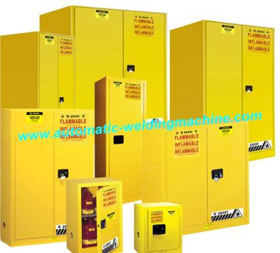 China Industrial Safety Fire Resistant File Cabinet Yellow For Flammable Liquid Storage for sale