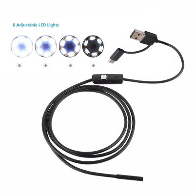 China NIGHT VISION 3 in 1 Endoscope Camera 5m 480hd 8mm Hard Wire Usb Inspection High Definition Waterproof Borescope Camera for sale