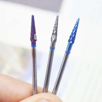 China Stainless Steel Cuticle Diamond Bur Manicure Nail Art Tools Professional Electric Carbide Nail Drill Bit Folder Desktop for sale