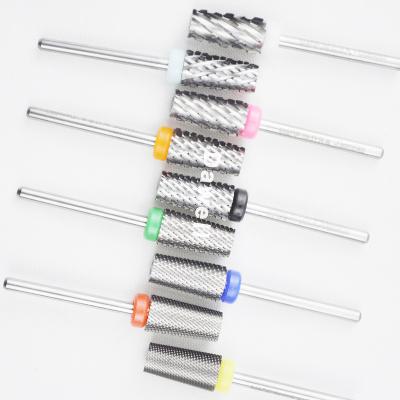 China Diamond Cuticle Nail Drill Bits Electric Nail Care Stainless Steel Manicure Tool Pedicure Box Rotary Medium for sale