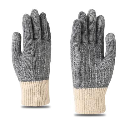 China Five-finger Imitation Mink Plush Gloves Women Winter Acrylic Soft Velvet Warmer Wool Thickened Touch Screen Knitted Gloves for sale