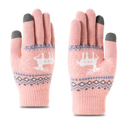 China Fashion Soft Warm Manufacturer Knit Magic Gloves Acrylic Color Touch Screen Gloves Top Selling Winter Knit Gloves for sale