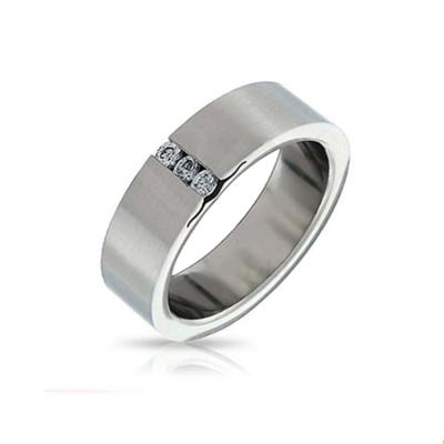 China CLASSIC Simple Italian 925 Silver Couple Rings Design Jewelry For Men With Zircon for sale