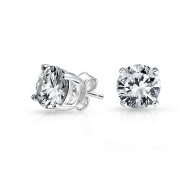 China Keiyue Fashion Design High Quality New White CZ Sterling Silver Stud Earrings Set For Women for sale