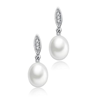 China CLASSIC 2022 New Arrivals Real Natural Pearl 925 Sterling Silver Drops Earrings For Women Anniversary Wedding Gift for sale