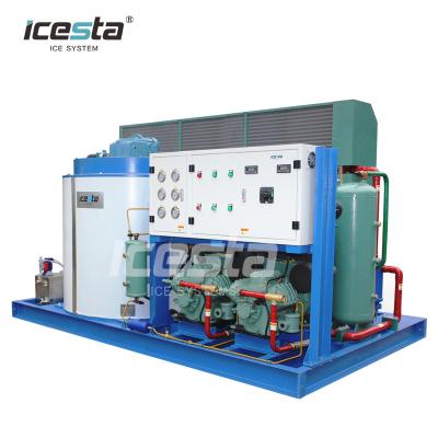 China ICESTA Industrial Heavy Duty 10 Ton Flake Ice Machine Making For Sale Meat Chilling for sale