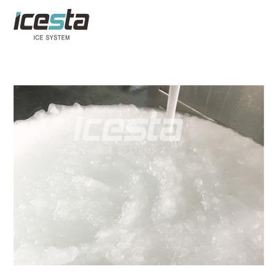 China Fresh-keeping ICESTA 100 Ton 24 Hours Mud Ice Machine For Frozen Salmon for sale