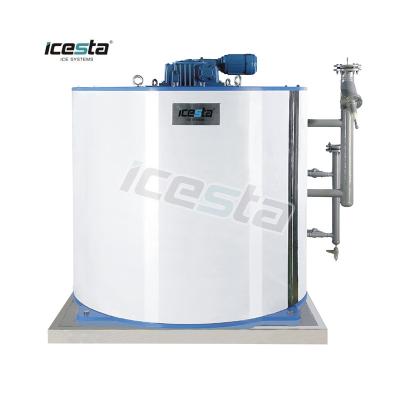 China Factory Price Icesta Industrial Ice Flake Maker Drum 10tons Flake Ice Evaporator for sale