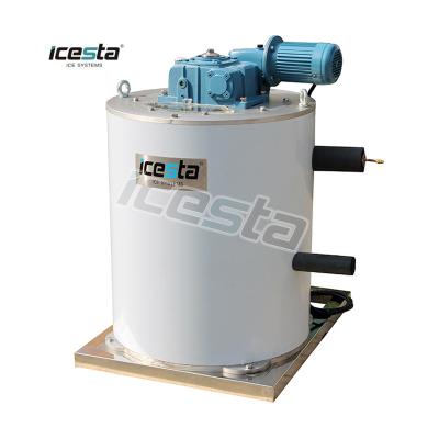 China Icesta China Industrial Top CE SUS304/316L Flake Ice Vaporizer Ice Drum Ice Flake Maker Machine Factory Supply for sale