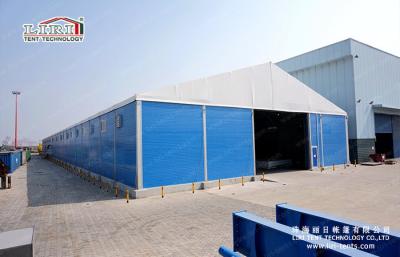 China Big 30 x 50 White PVC Roof Industrial Storage Warehouse Tent With Sandwich Panel Sidewall for sale