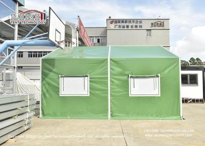 China Liri Green Aluminum Tent With Pvc Cover Used For Military Or Isolation for sale