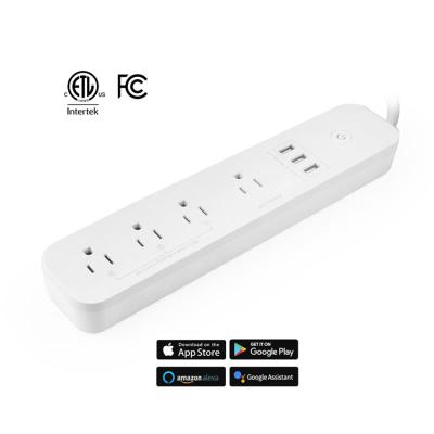 China Smart WIFI Power Strip Residential / Multipurpose App Control With 3 USB Charing for sale