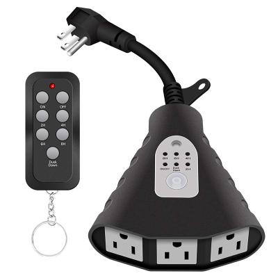 China 100ft Outdoor Remote Control Outdoor Garden Waterproof Outdoor Socket Outlet For Lamp for sale