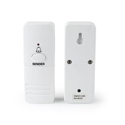 China White DC 433MHz Relentless Double Push Button Remote Control Wireless Doorbell Doorchime BH9701 for sale