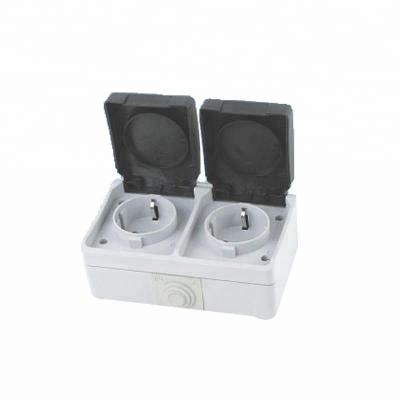 China Two German Plug Germany IP44 Waterproof Socket for sale