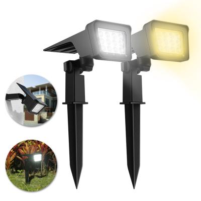 China New Arrival Garden Pathway Spotlight Outdoor Waterproof IP65 Solar Lawn Garden Spot Light for sale