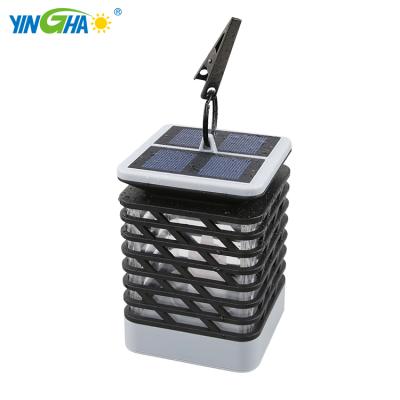 China Garden Dawn Sensor 3D Led Lamp Iron Tree Lights Solar Decorative Outdoor Garden Lantern for sale