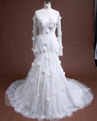 China Factory Anti-Static Custom Make Fashion For Women Applique Wedding Dress for sale