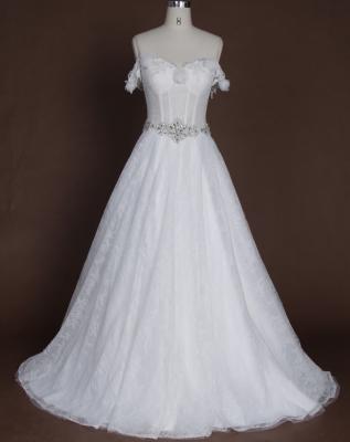 China New Summer Anti-static Fashion Sweetheart Lace Crystal Wedding Dresses for sale