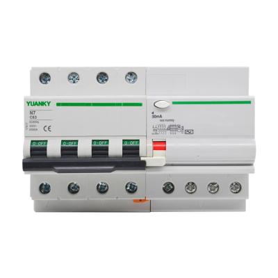 中国 RCBO Manufacturer OEM High short-circuit capacity N7-N 2P Residual Current Breaker Overload 30ma 63A breaker 販売のため