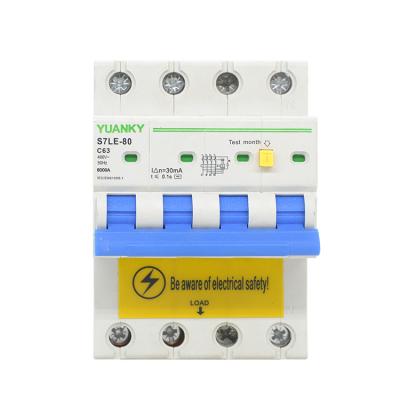 中国 Thermomagnetic B.C.D Curve  RCBO Circuit Breaker Of Temperature Average Not Exceedng 35 Degrees 販売のため