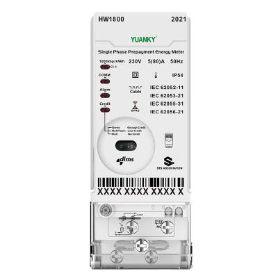 China Smart 50Hz/60Hz Prepaid Electricity Meter 1.0 Accuracy Class With Analog And Digital Display for sale