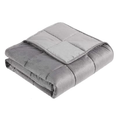 China Breathable Effort China Suppliers New Design 15lbs Weighted Anti-pilling Cotton Blanket With Zipper for sale