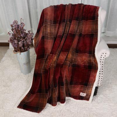 China Luxury Christmas PORTABLE Wrarm Thickened by Nap Christmas Flannel Blanket for sale