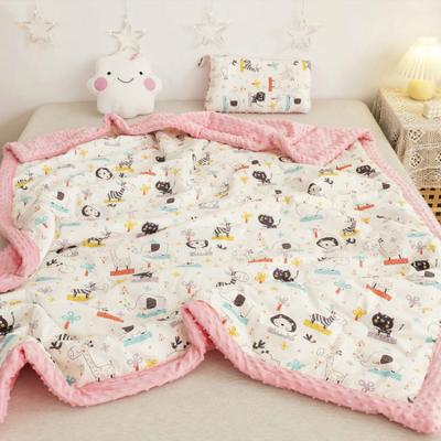 China Factory direct sale folded warm non-toxic breathable super soft blanket lovely for kids for sale