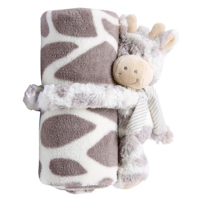 China Super Soft 100% Flannel Baby Wearable Flannel Blanket With Toy For Kids for sale