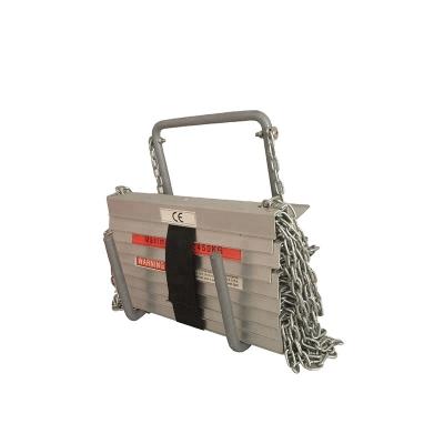 China EN131 Emergency Rescue Portable Chain Escape Aluminum Steel Folding Ladder for sale