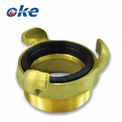 China Connect Brass Pipes Okefire Gost Rotta Three Jaw Fire Hose Male Thread Coupling for sale