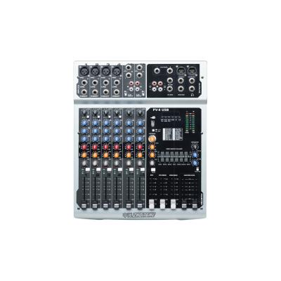 China Recording 4 Channel Professional Audio Equalizer PA System PV8-USB Mixer DJ Mixer Audio Mixer for sale