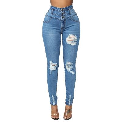 China QUICK DRY Ladies Loose High Waist Jeans Ladies Casual Jeans Loose Fit Jeans for sale