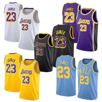 China Antibacterial Customize All James #23 Digital Printed Basketball Singlet Shirts New Name and Number 2022 Men's Basketball Uniforms for sale