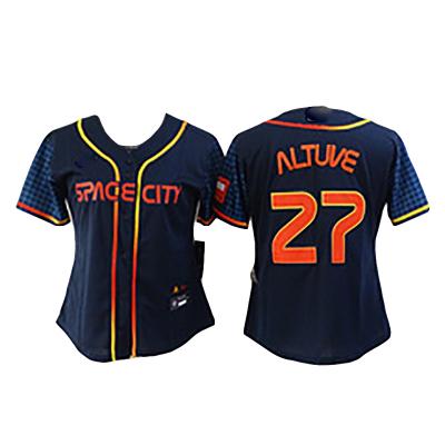 China Cheap Wholesale Antibacterial Wholesale Women's Space City Antibacterial Cheap TUCKER #10 GURRIEL #35 VERLANDER #27 ALTUVE #2 BREGMAN #7 BIGGIO #30 Navy Baseball Uniforms for sale