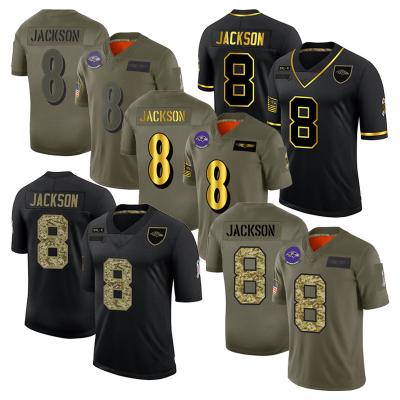 China High Quality Customized Sublimated Mens 8# Lamar Jackson American Football Jersey Design Antibacterial Stitched Football Wear Wholesale for sale