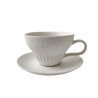 China Exquisite ceramic stoneware cup and saucer cup and saucer coffee cup and saucer Japanese-style ears household sustainable hanging suit for sale