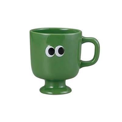 China [Big eyes mug] viable summer hit ice cream cup cute INS coffee cup tumbler retro for sale