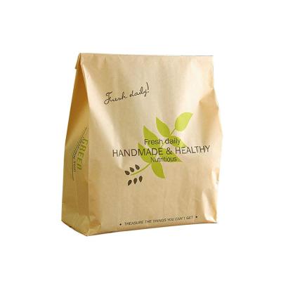 China Handcrafted Kraft Paper Bread Moisture Proof Bag Loaves Packaging Bag For Homemade Bread Baking Paper Bag for sale