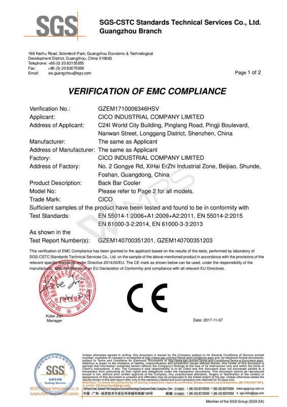 EMC - SHENZHEN CICO INDUSTRIAL COMPANY LIMITED