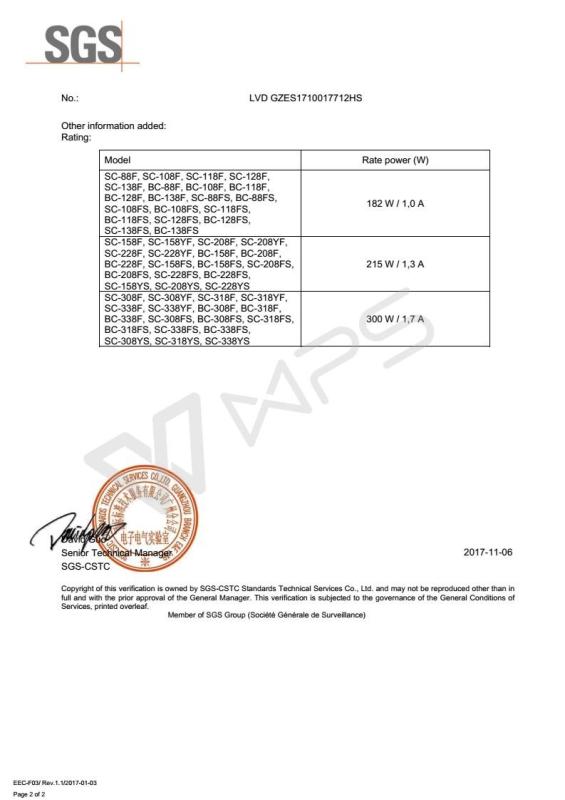LVD - SHENZHEN CICO INDUSTRIAL COMPANY LIMITED