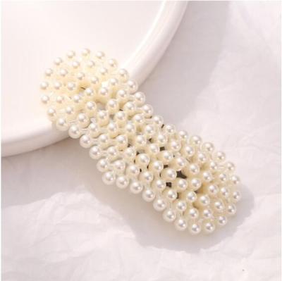 China Hongmei HC013 Fashionable Custom Pearl Hair Clips Hair Pins Bundling Barrette For Women Girls Fashion Hair Accessories for sale