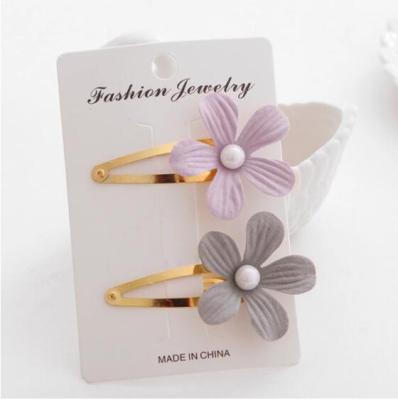 China Hongmei HC011 fashion cute flower baby hairpin birthday hair clip lovely accessories with SWEET OEM logo for sale