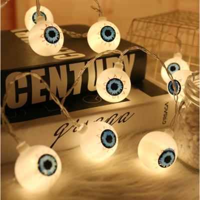 China Festival Stuff Hongmei VS012 1.5m 10 Led Party Supply Pumpkin Eyeball String Lights Christmas Halloween Decoration for sale