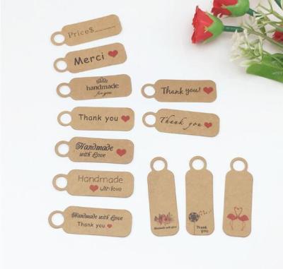 China Hongmei YJ010 viable custom logo printing rectangle appraisal tag for jewelry gift decoration wedding for sale