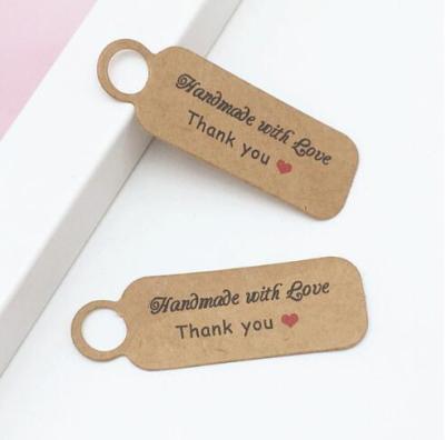 China Sustainable Hongmei YJ010 Custom Design Kraft Paper Clothing Earring Jewelry Hang Price Tag for sale