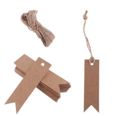 China Sustainable Hongmei FT010 Custom Design Christmas Kraft Paper Gift Hang Tags With String for sale